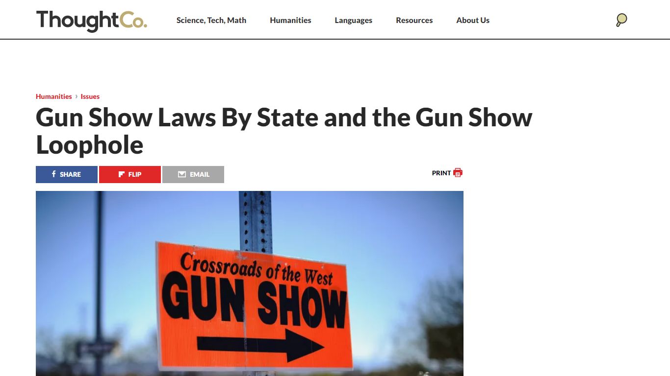 Gun Show Laws by State and the 'Gun Show Loophole'